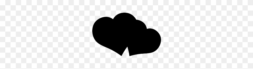 Double Heart Silhouette Cricut Silhouette Heart Silhouette, Logo, Stencil Free Transparent Png