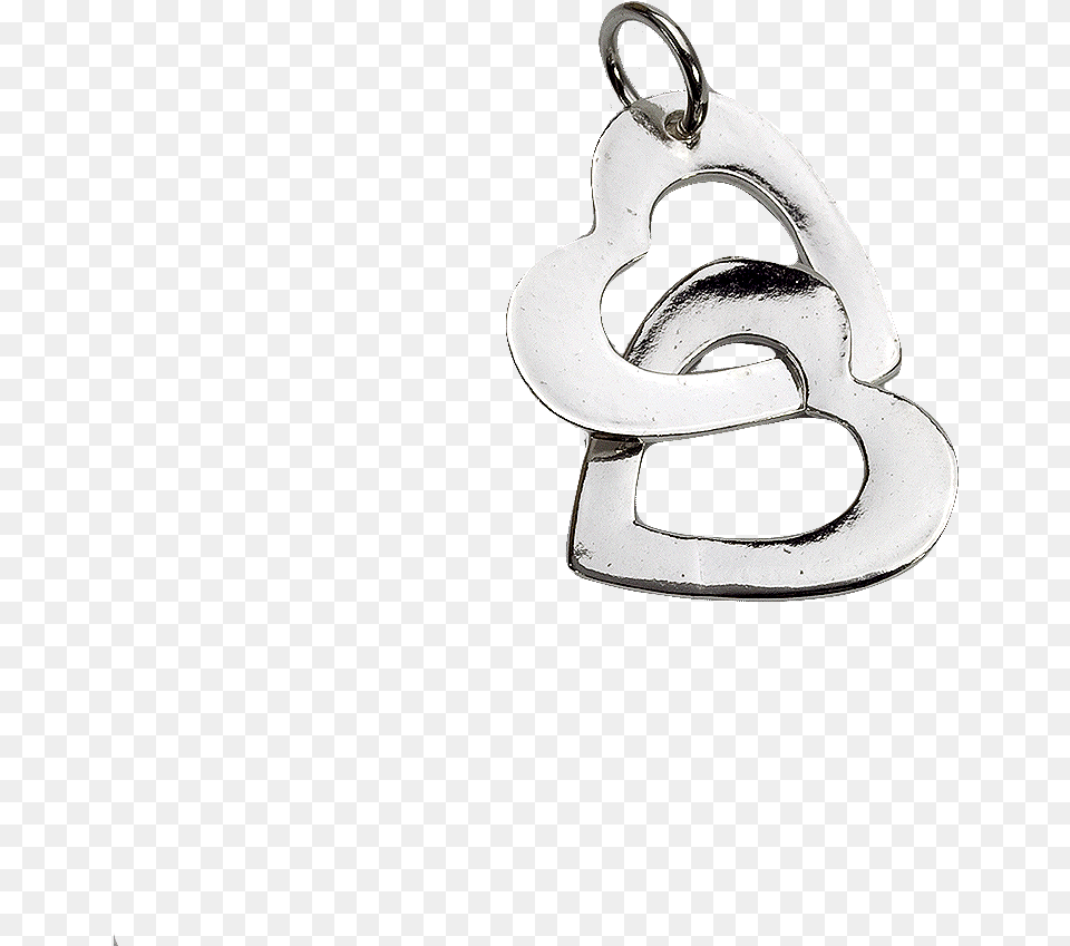 Double Hearts Charm Locket, Accessories, Earring, Jewelry, Silver Png
