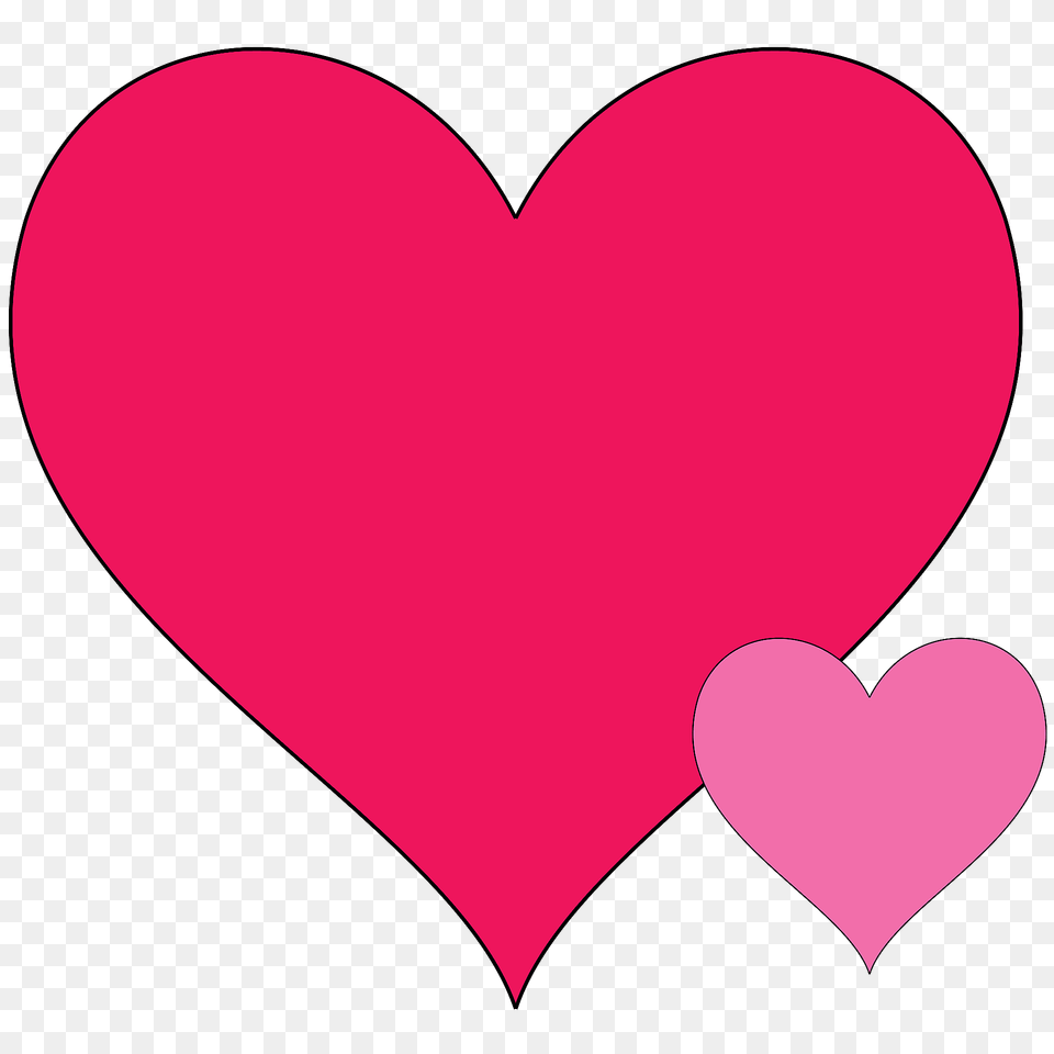 Double Hearts Doodle Clipart, Heart Png Image