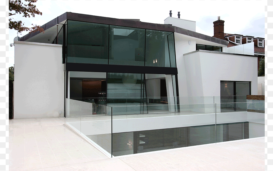 Double Height Glass Box To Rear Of Home With Sliding House, Architecture, Building, Housing, Indoors Png