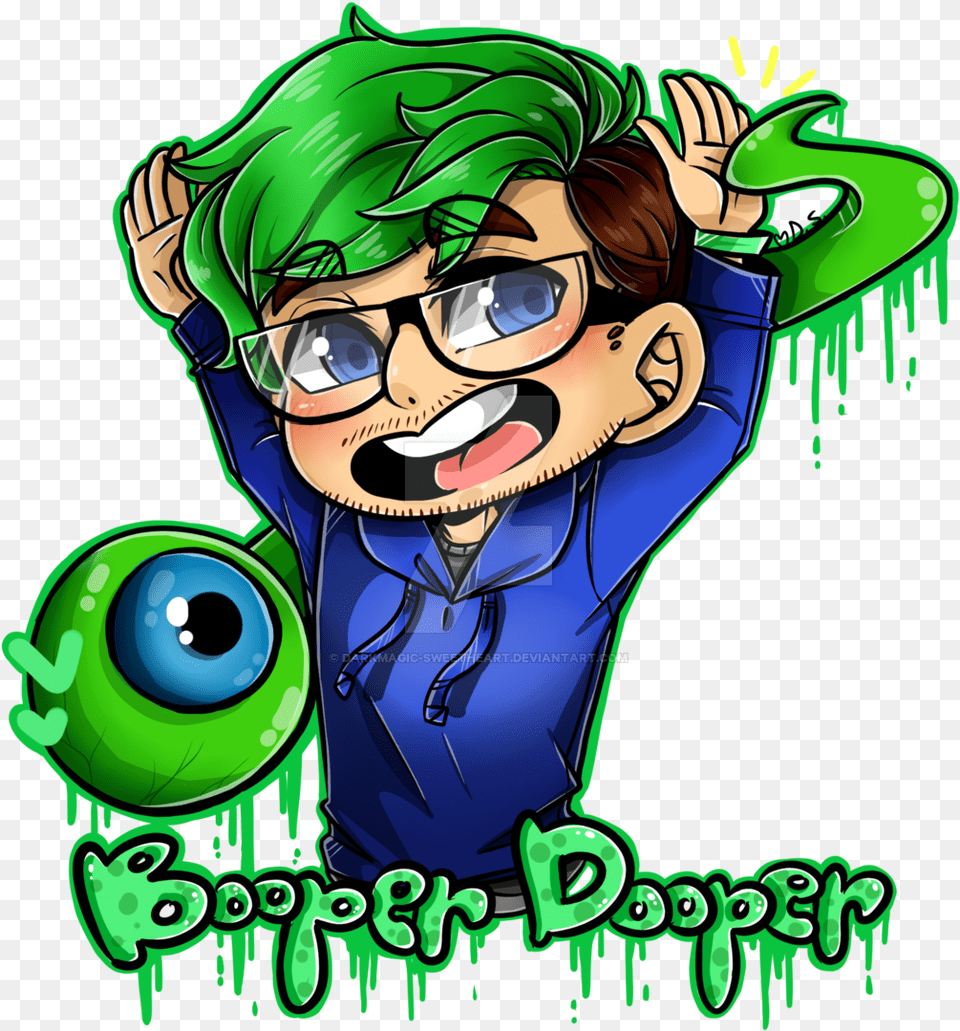 Double High Five By Darkmagic Sweetheart Jacksepticeye Youtuber Art, Green, Book, Comics, Publication Free Png Download
