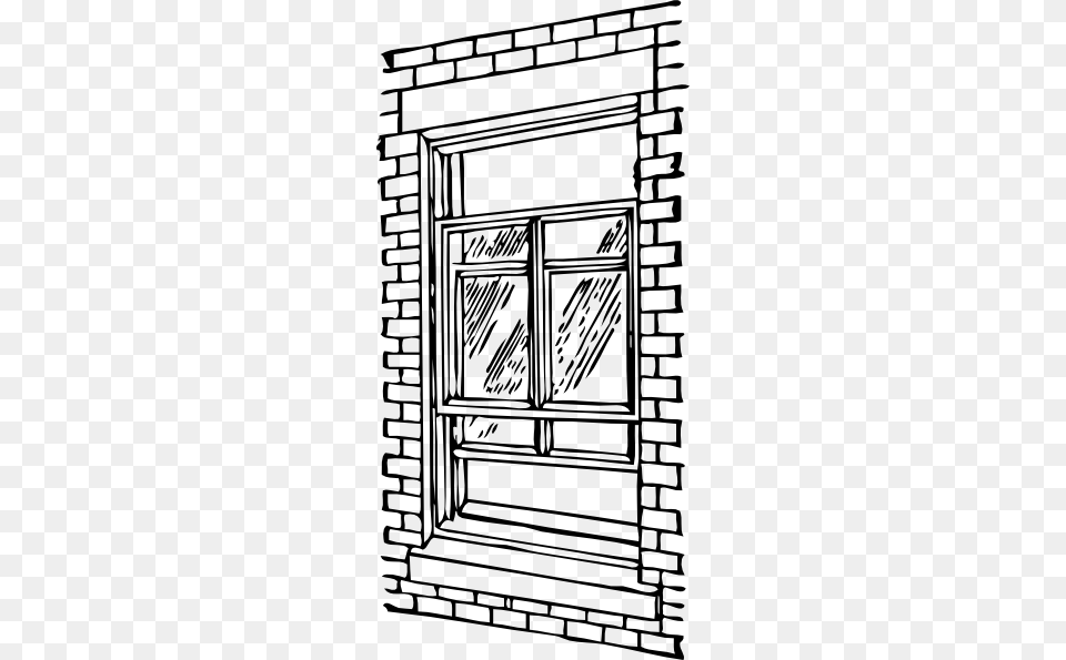 Double Hung Window Clip Art, Brick, Door Png Image