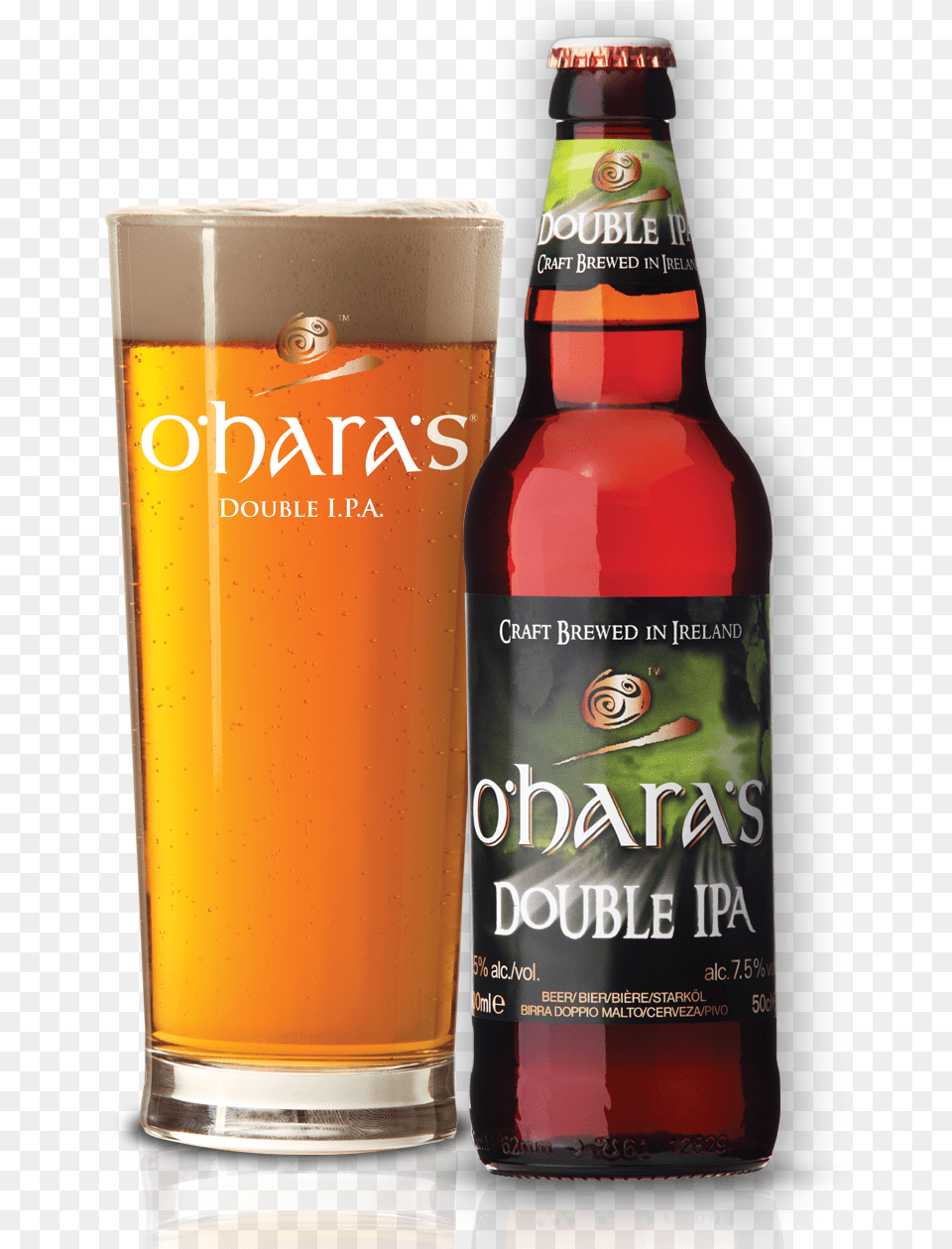 Double Ipa Glass Amp Bottle India Pale Ale, Alcohol, Beer, Beverage, Lager Png Image