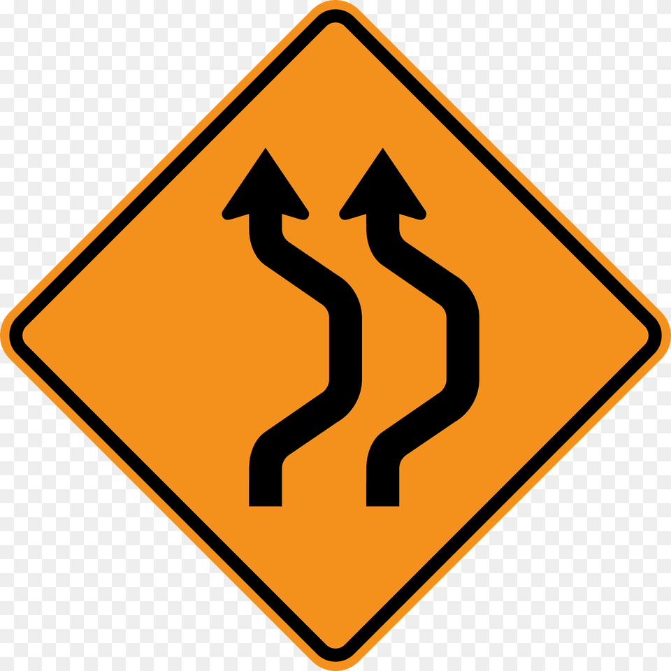 Double Lane Shift Pair Clipart, Sign, Symbol, Road Sign Free Png Download