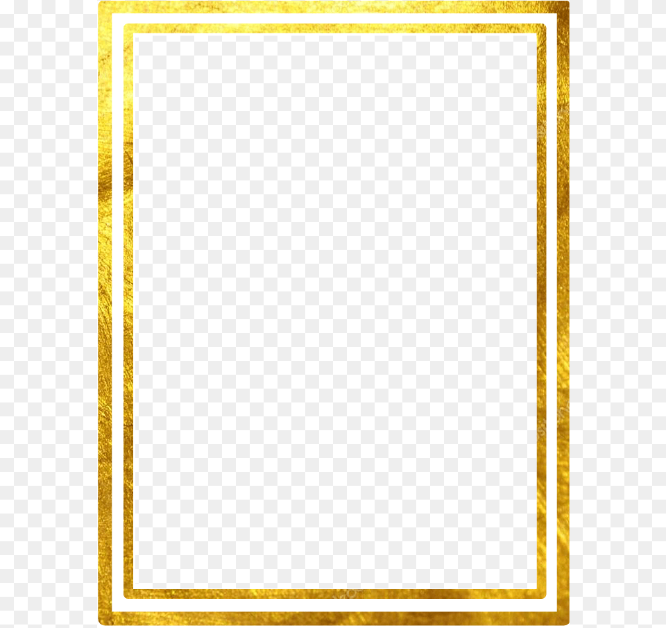 Double Line Square Gold Marco Frame, Blackboard, Home Decor Free Png Download