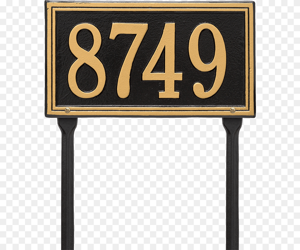 Double Line Standard Lawn Plaque One Line Whitehall Products 6122rg Standard Lawn Address Marker, Number, Symbol, Text, Road Sign Png