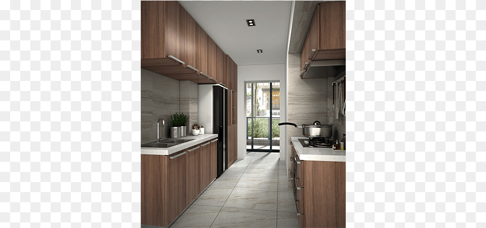 Double Line Style Kitchen, Indoors, Floor, Flooring, Interior Design Free Png Download
