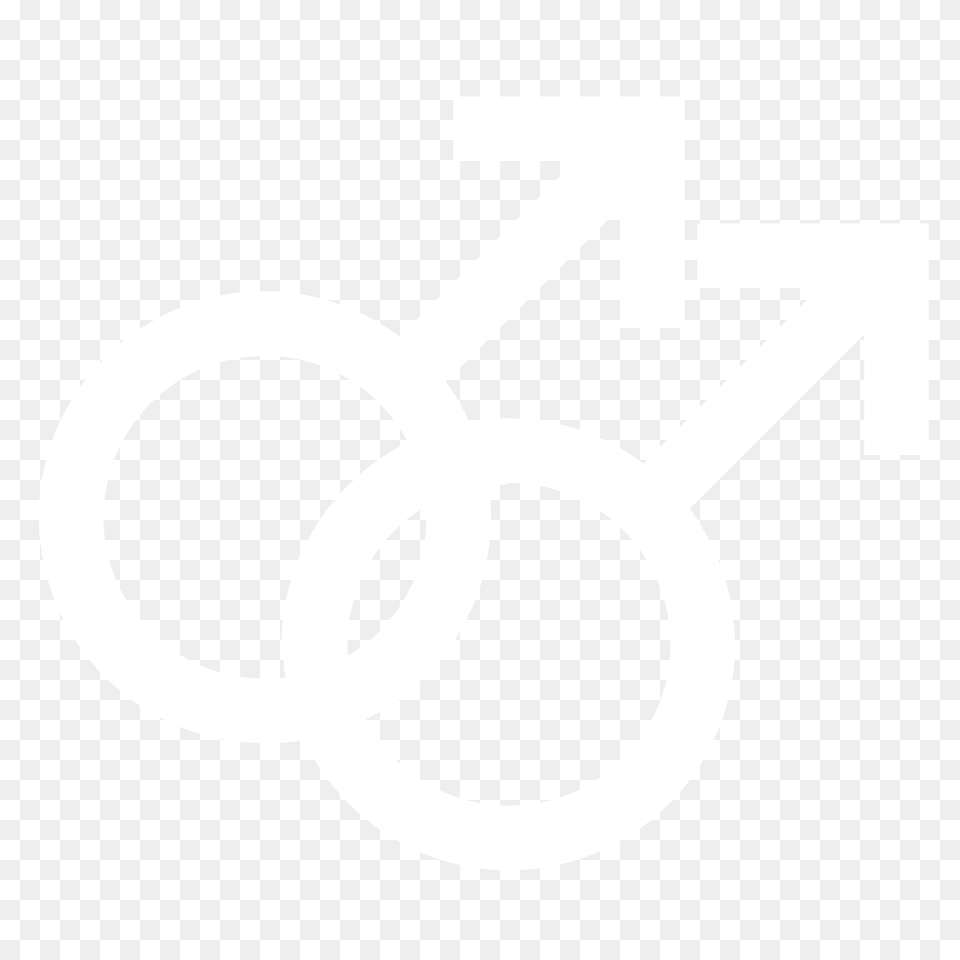 Double Male Gender Symbol In White Clipart, Text Free Transparent Png