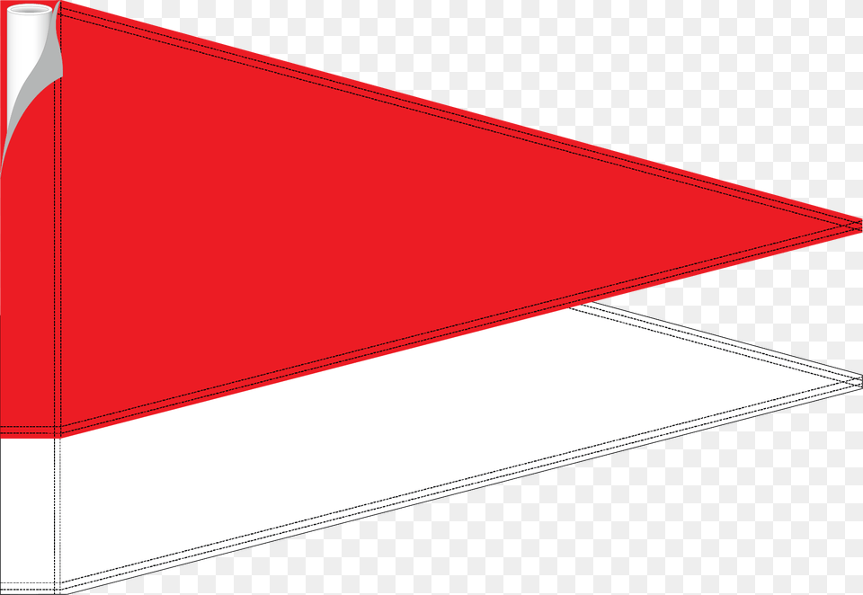 Double Pennant Pin Flag Red Amp Whitequottitlequotdouble Red Flag, Triangle, Napkin Png Image