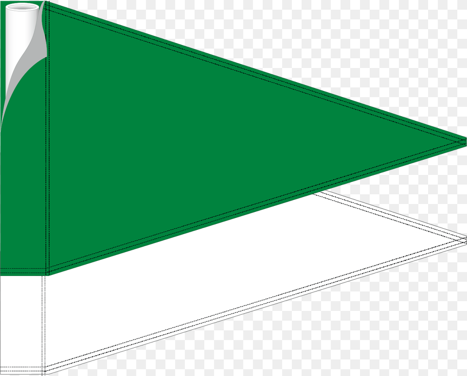 Double Pennant Putting Flag Green Amp Whitetitle Double, Triangle Free Png Download
