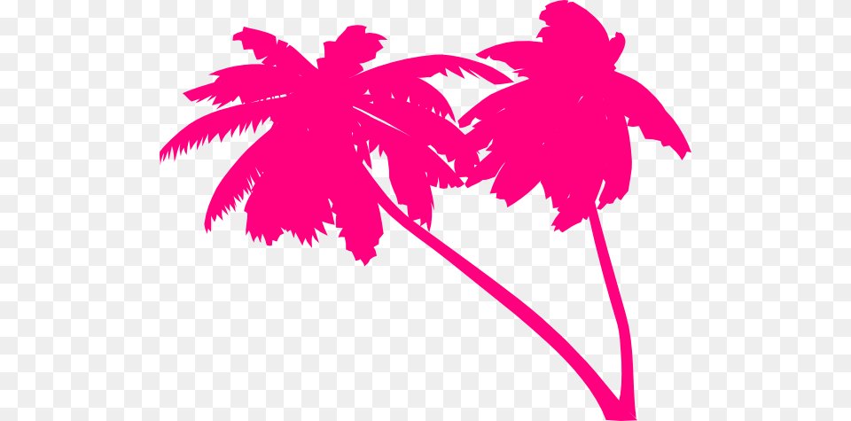 Double Pink Palm Trees Clip Art, Leaf, Plant, Tree, Vegetation Free Transparent Png