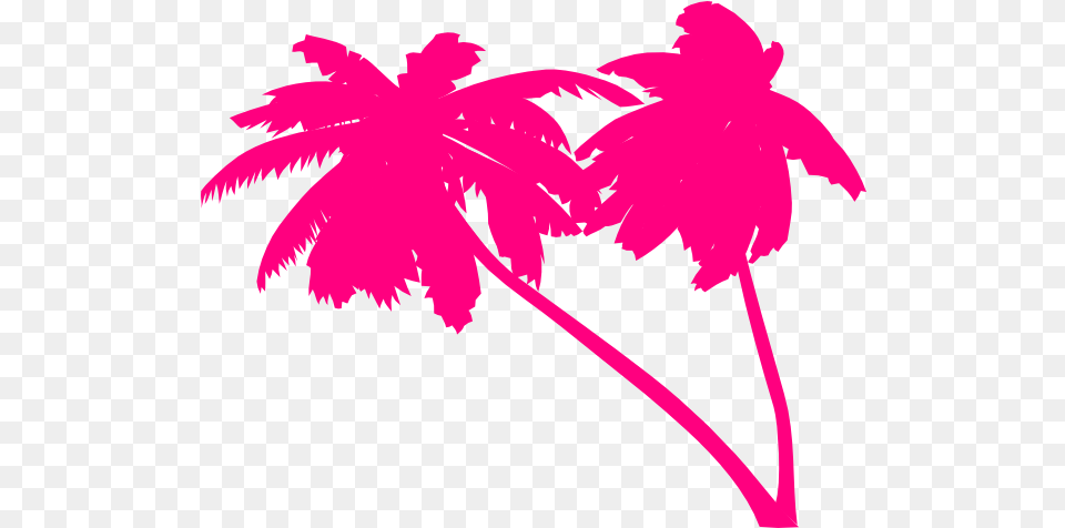 Double Pink Palm Trees Clip Art Vector Clip Transparent Palm Tree Vector, Leaf, Plant, Flower, Purple Png