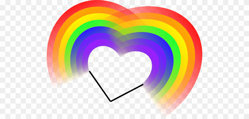 Double Rainbow Heart Clip Art Free Png