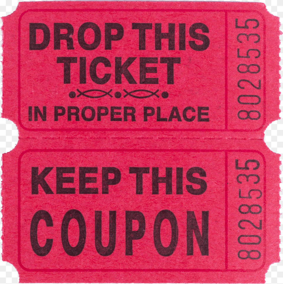 Double Roll Raffle Tickets Single Buy Raffle Tickets Red, Paper, Text, Ticket, Book Png