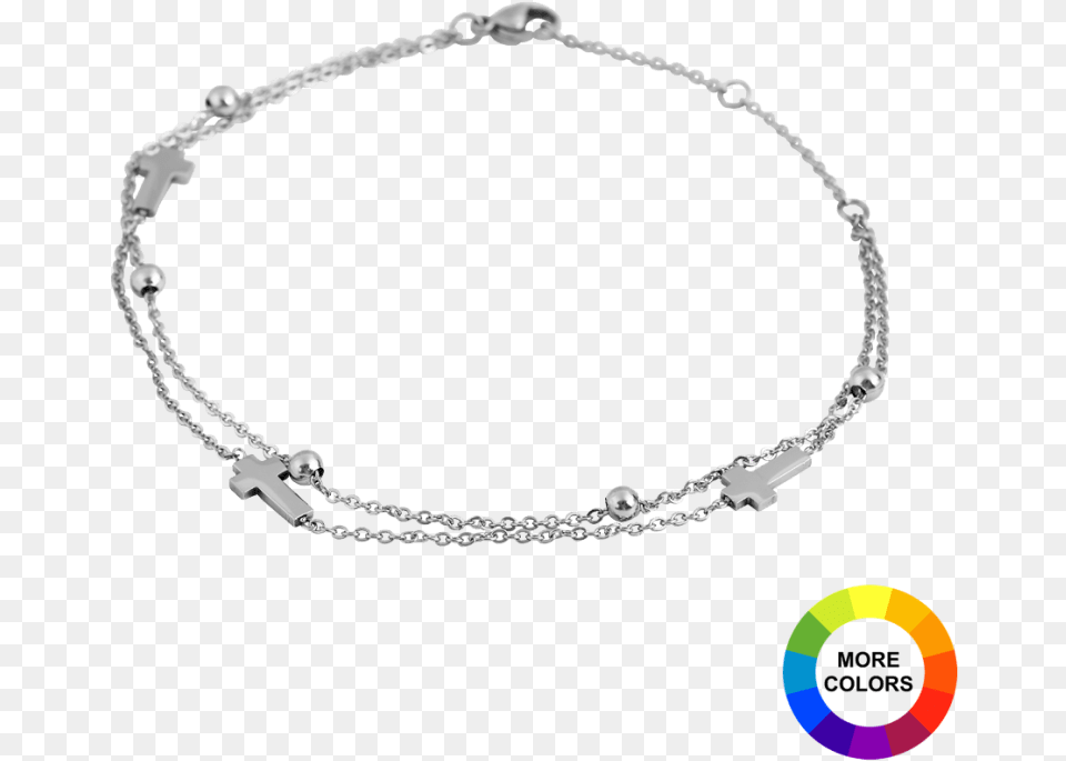 Double Row Ankle Bracelet Ankle Bracelet, Accessories, Jewelry, Necklace Png Image