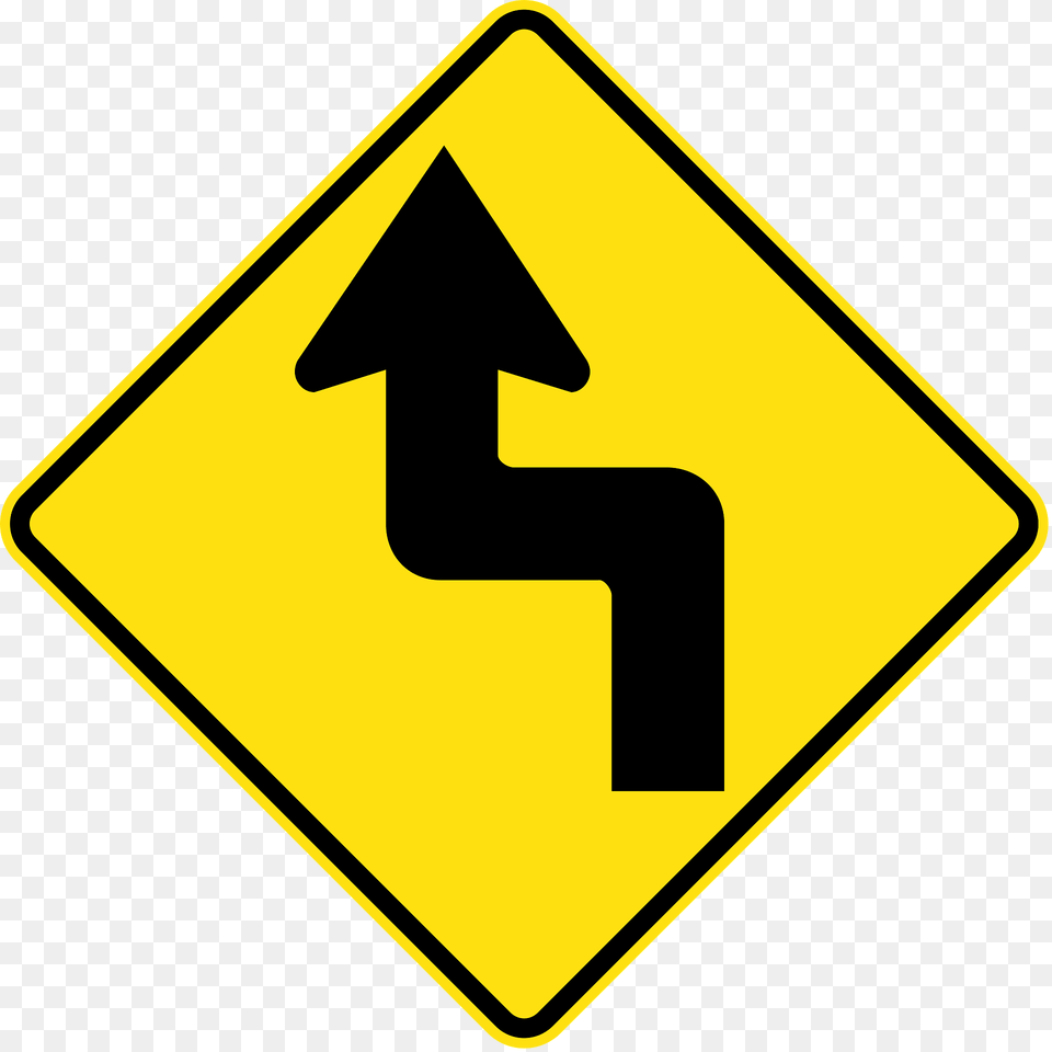 Double Sharp Curve Ahead Sign In Australia Clipart, Symbol, Road Sign Free Transparent Png