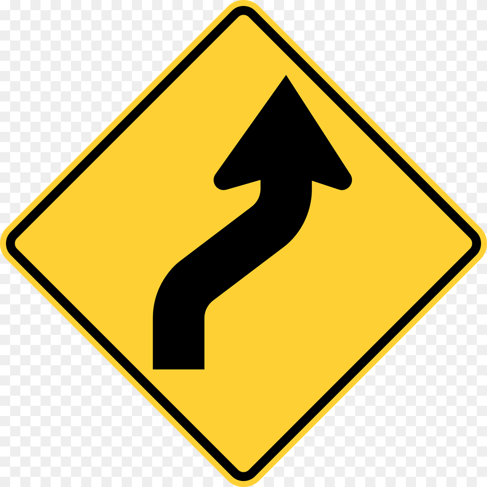 Double Sharp Curve Ahead Sign In Canada Clipart, Symbol, Road Sign Free Transparent Png