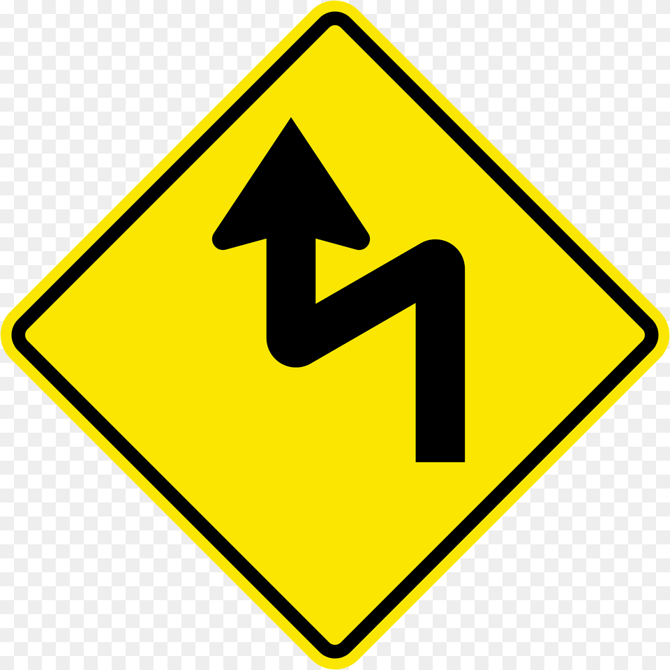 Double Sharp Curve Ahead Sign In Jamaica Clipart, Road Sign, Symbol Png