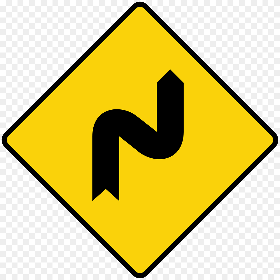 Double Sharp Curve Ahead Sign In Liberia Clipart, Road Sign, Symbol Free Transparent Png