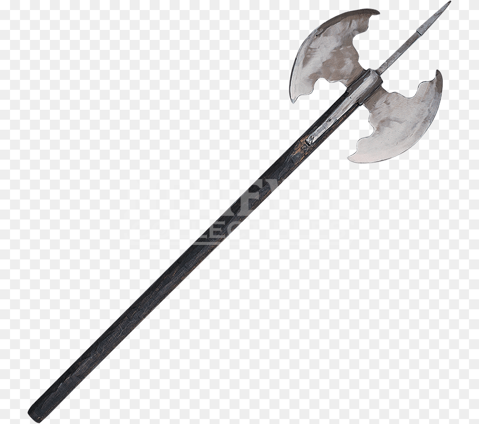 Double Sided Axe Download Long Double Bladed Axe, Weapon, Blade, Dagger, Knife Free Transparent Png
