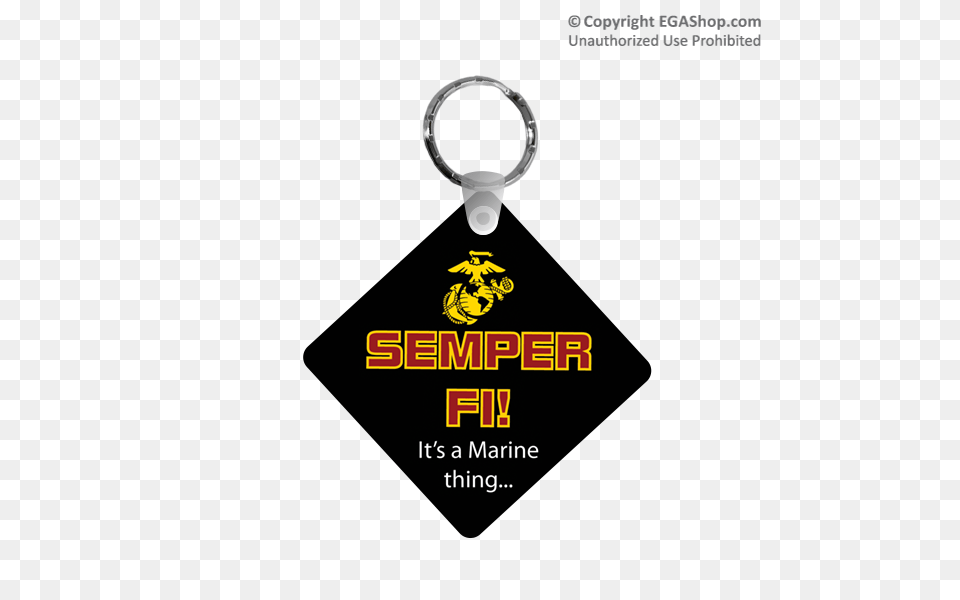 Double Sided Diamond Shaped Keychain Features Marine Corps Design, Advertisement, Poster, Logo, People Png Image