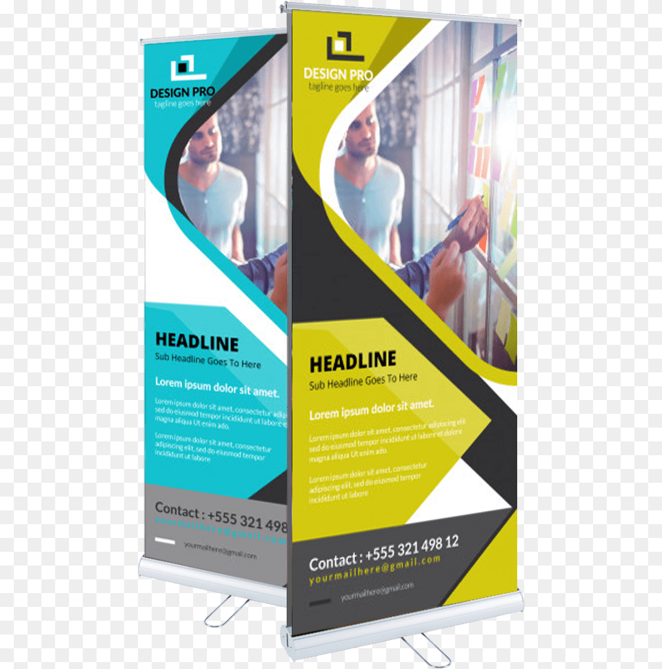 Double Sided Roller Banner Flyer, Advertisement, Poster, Adult, Female Png Image