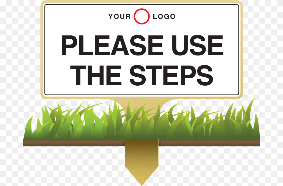 Double Sided Sign Sign, Grass, Plant, Lawn, Potted Plant Free Png