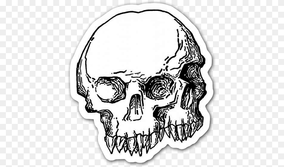 Double Skull Sticker Skull, Person Png Image