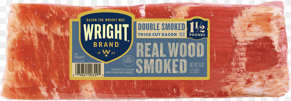 Double Smoked Bacon Wright Brand Wright Thick Cut Bacon, Food, Meat, Pork Free Png Download