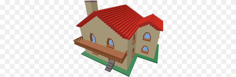 Double Story Old House With Small Room And Balcony Roblox Low Slope, Architecture, Building, Cottage, Housing Png Image