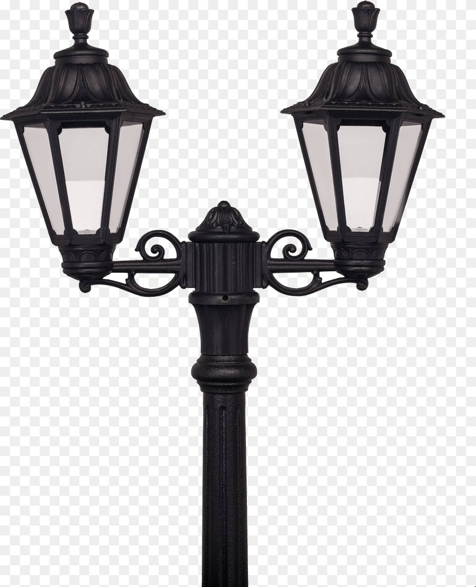Double Streetlight, Lamp, Lampshade, Lamp Post Png