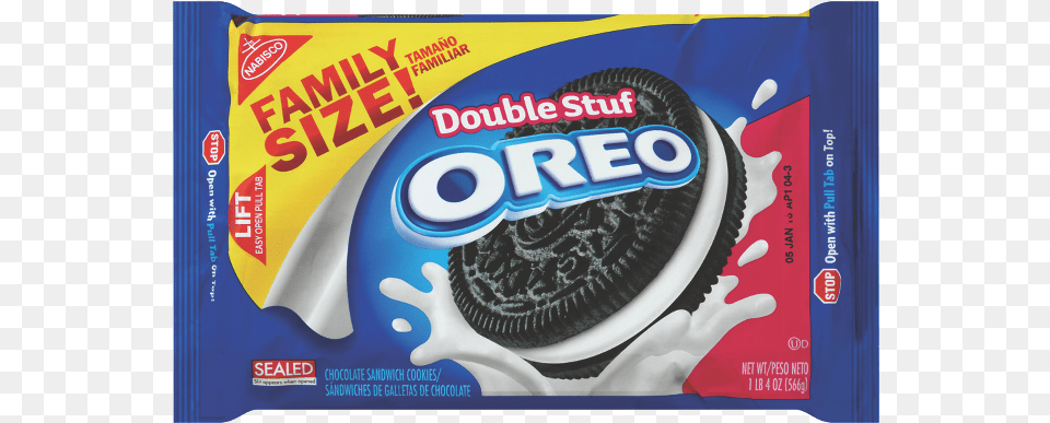 Double Stuff Oreo Family Size Sandwich Cookies, Gum, Food, Sweets Png