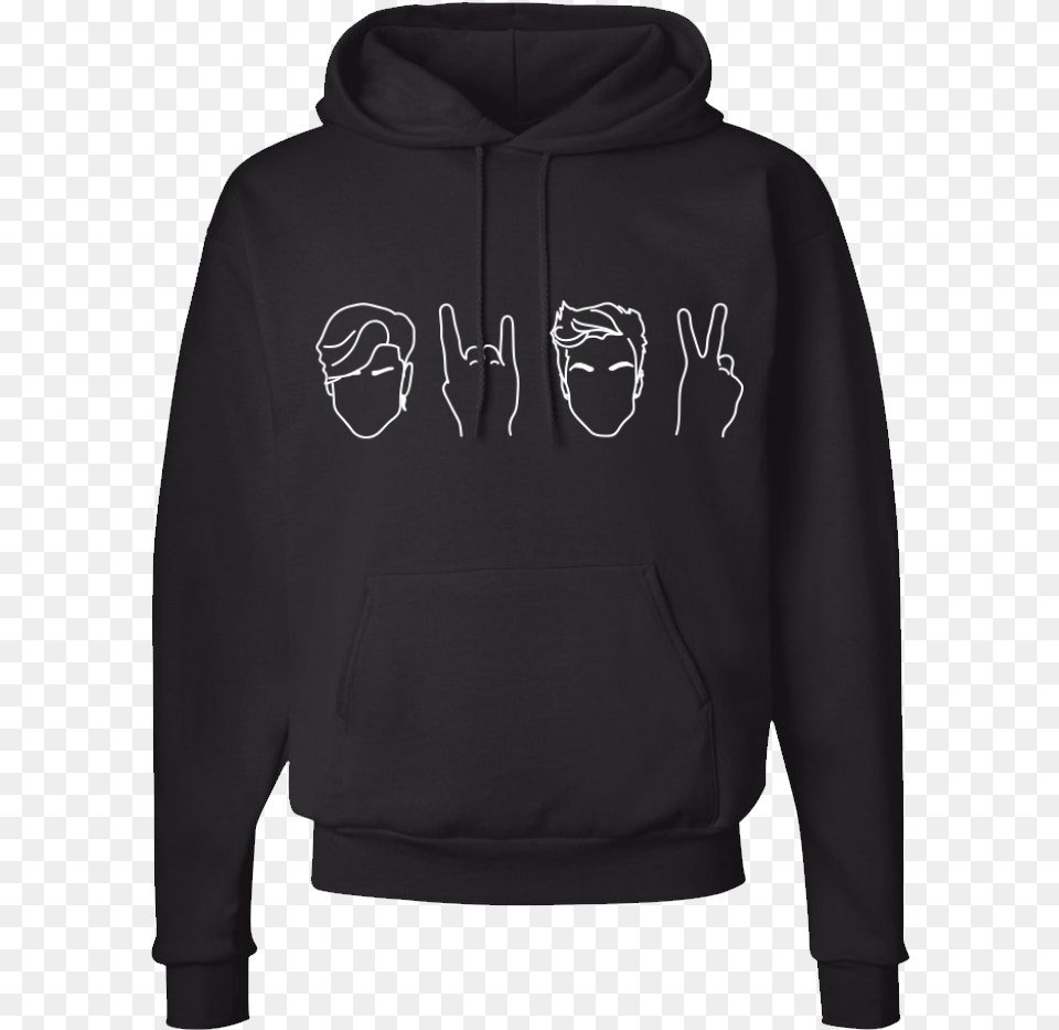 Double Tap To Zoom Dolan Twins Black Hoodie, Clothing, Knitwear, Sweater, Sweatshirt Free Transparent Png