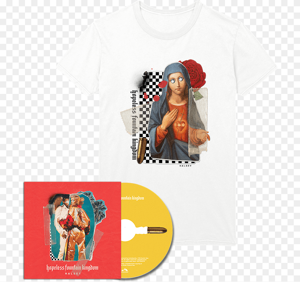 Double Tap To Zoom Halsey Hopeless Fountain Kingdom New Vinyl 2017, Clothing, T-shirt, Adult, Wedding Free Png