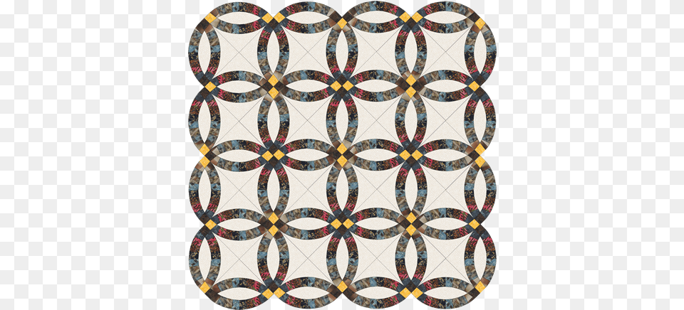 Double Wedding Ring Quilt, Pattern, Art Png