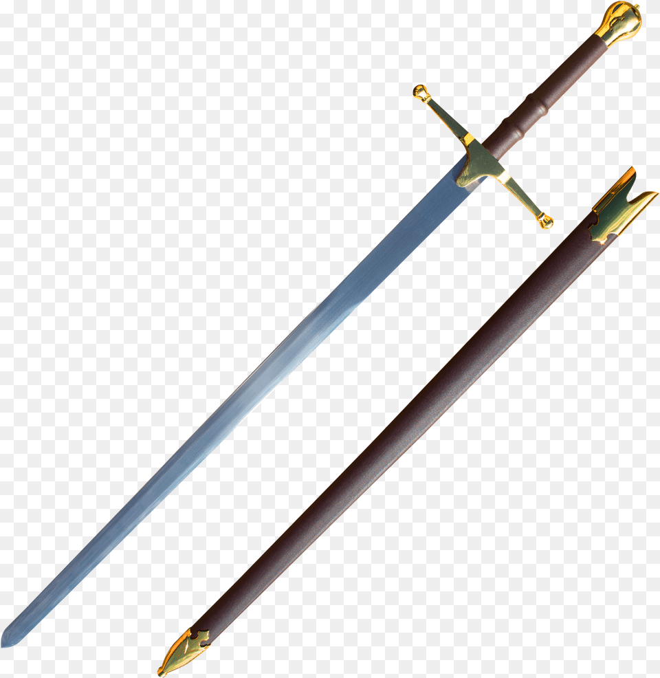 Double William Wallace Sword Double Sword Transparent, Weapon, Blade, Dagger, Knife Free Png Download