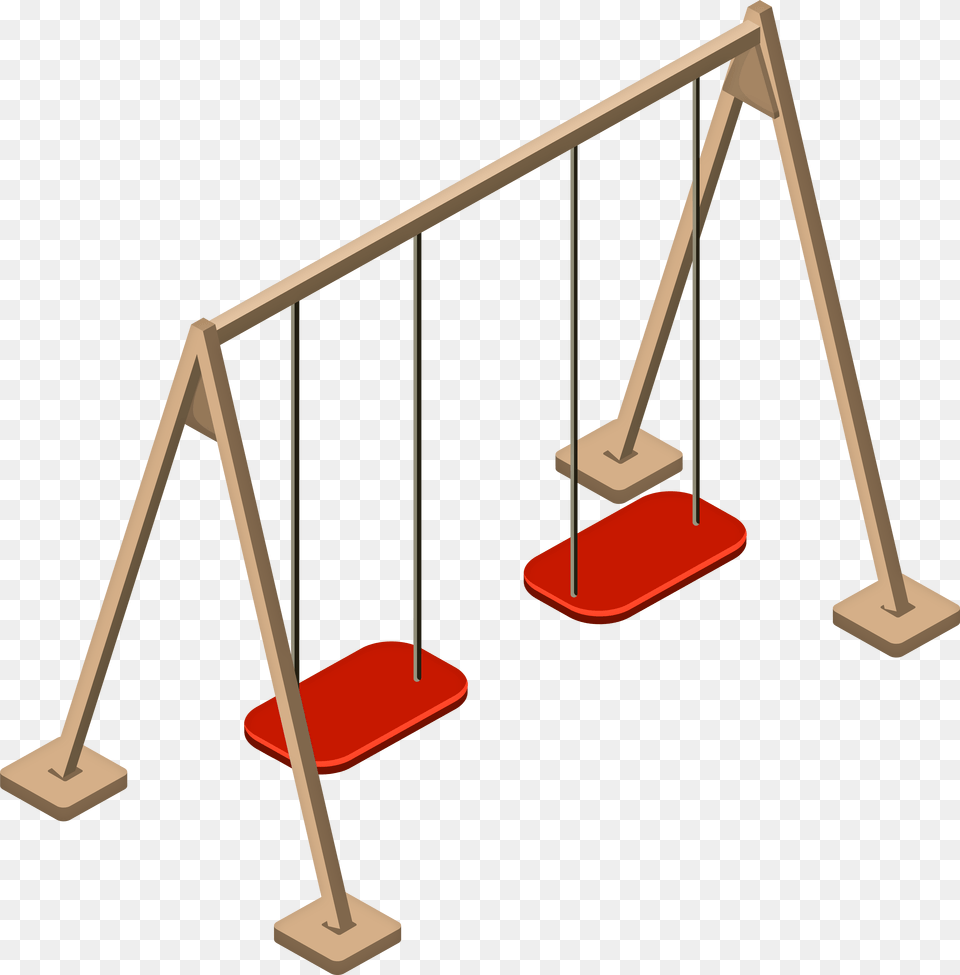 Double Wooden Swing Clip Art, Toy, Outdoors Png Image