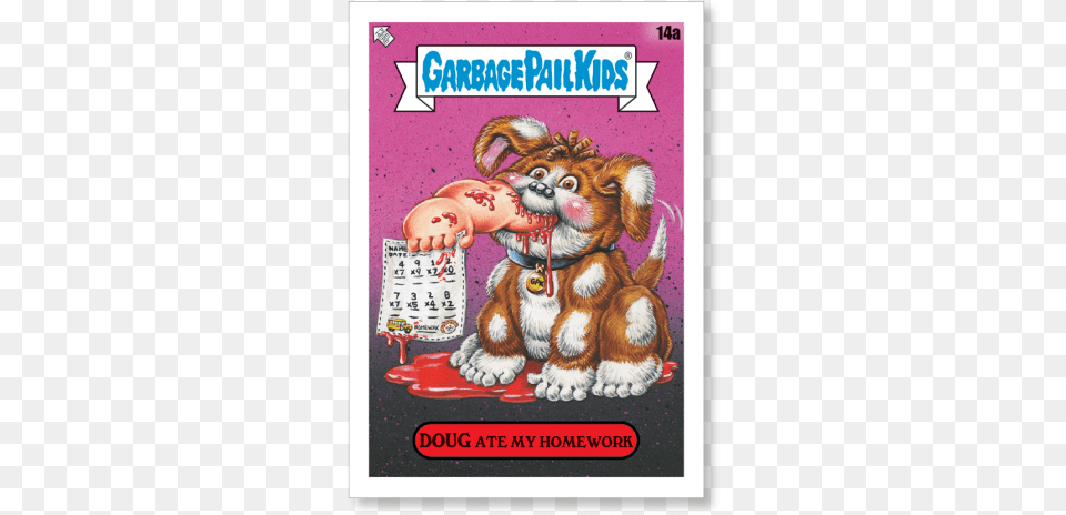 Doug Ate My Homework 2020 Gpk Series 1 Base Poster Garbage Pail Kids, Advertisement, Book, Comics, Publication Free Transparent Png