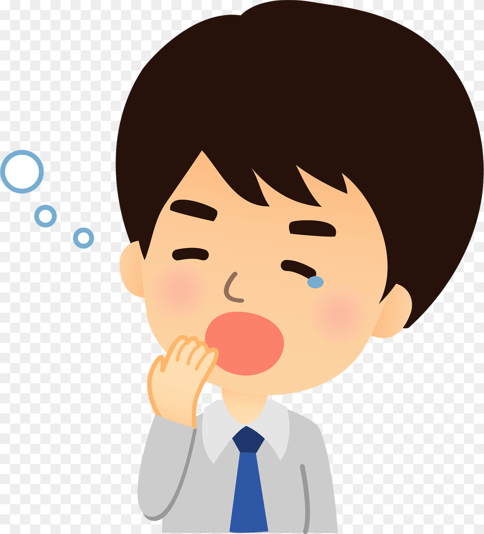 Doug Businessman Is Yawning Clipart, Baby, Person, Accessories, Face Png Image