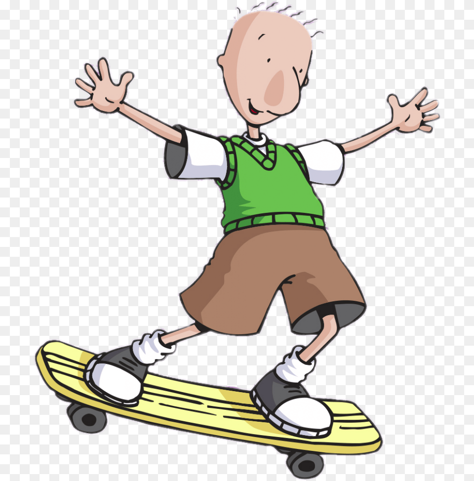 Doug On His Skateboard, Boy, Child, Male, Person Png Image