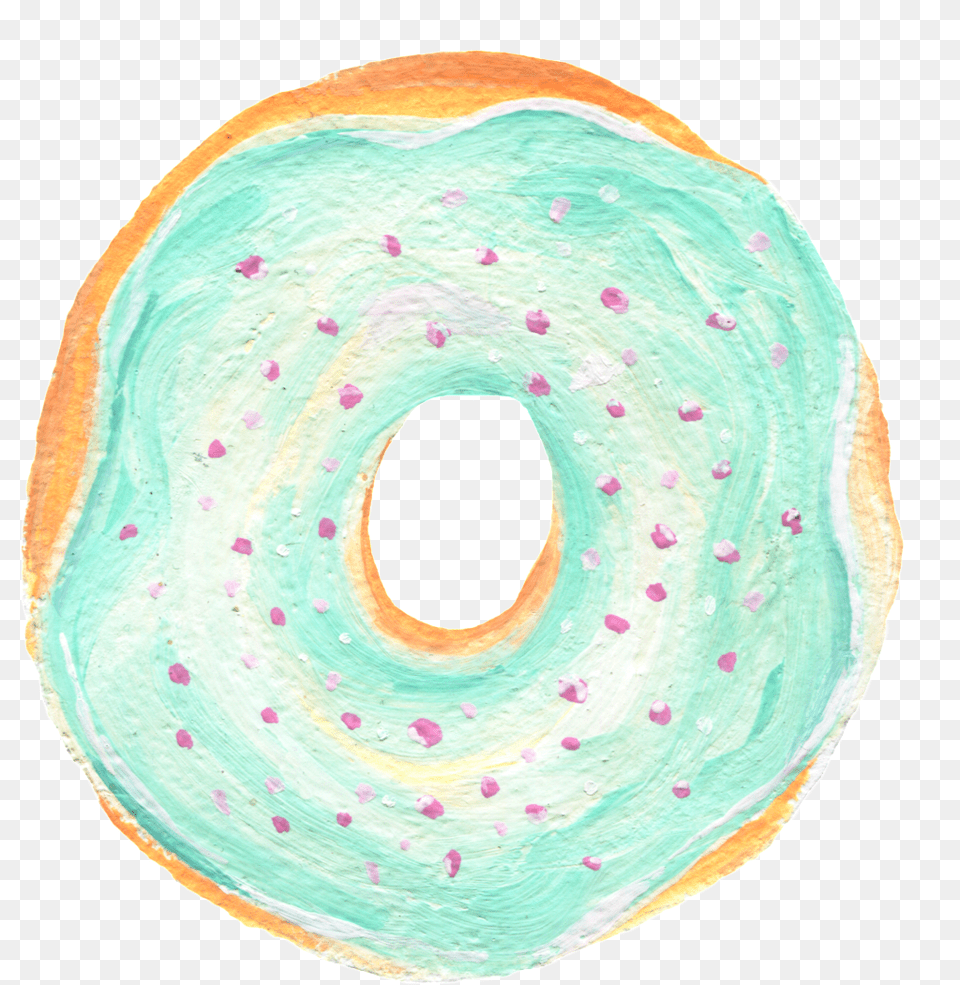Doughnut, Food, Sweets, Bread, Plate Free Png Download