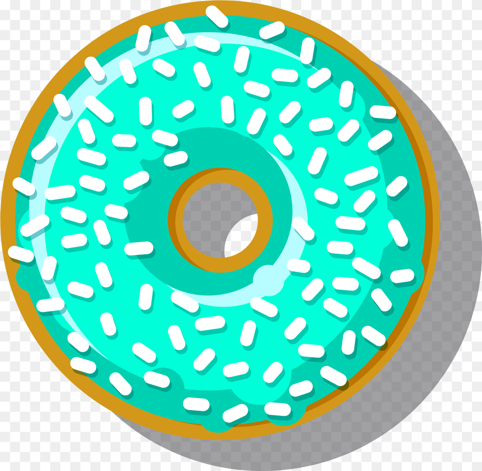 Doughnut Clipart Cute Circle Border Green Donut Clipart Transparent, Food, Sweets, Sprinkles, Ketchup Free Png