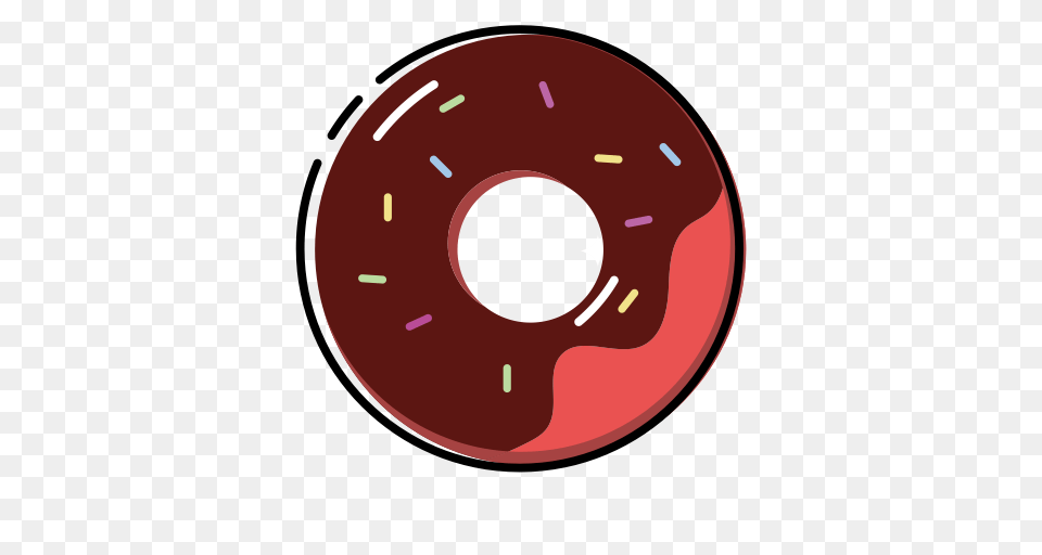 Doughnut Fill Flat Icon With And Vector Format For Donut, Food, Sweets, Disk Free Png