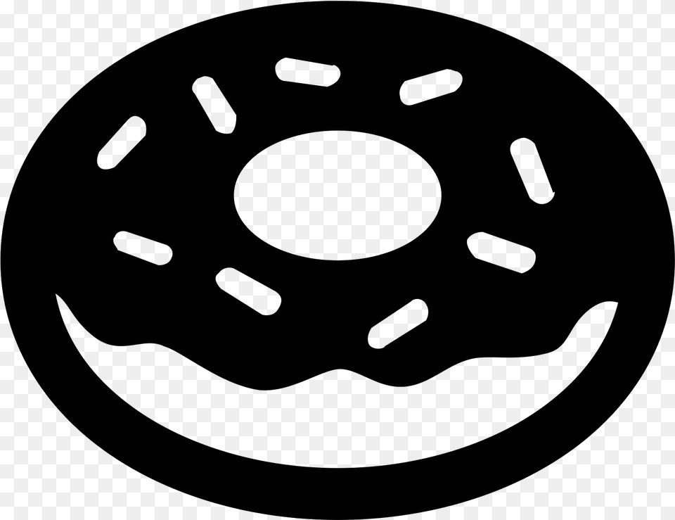 Doughnut Icon Donut Vector Black And White, Gray Free Png Download