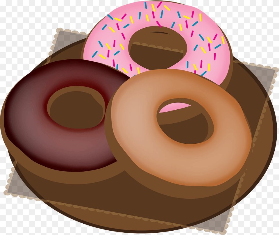 Doughnuts On A Plate Clipart, Birthday Cake, Cake, Cream, Dessert Free Png Download