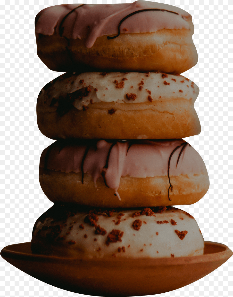 Doughnuts On Plate Food Png Image