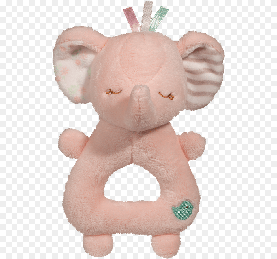 Douglas Baby Pink Elephant Rattle Baby Rattle, Plush, Toy, Teddy Bear Free Png Download