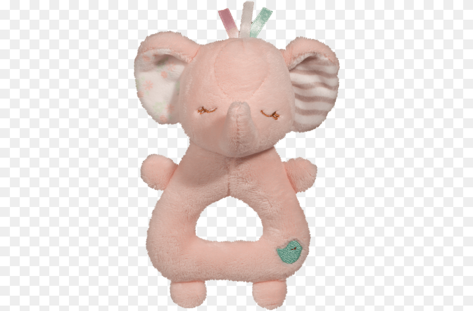 Douglas Baby Pink Elephant Rattle Baby Rattle, Plush, Toy Png