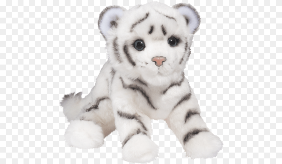 Douglas Silky White Tiger Cub White Tiger Stuffed Animal, Mammal, Wildlife, Plush, Toy Free Png Download