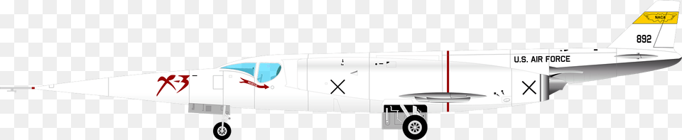 Douglas X 3 Stiletto Clipart, Aircraft, Airplane, Vehicle, Jet Png Image